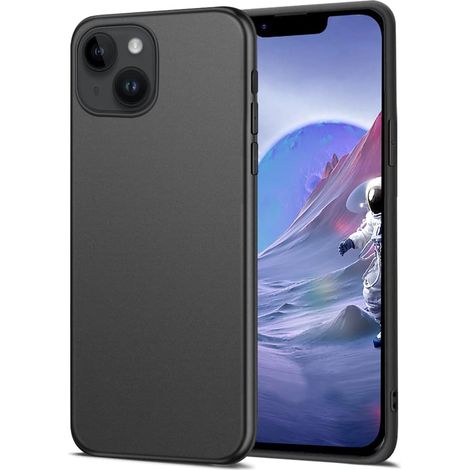 CUSTODIA POSTERIORE IN SILICONE NERO per iPhone 14 6.1' (1/5)