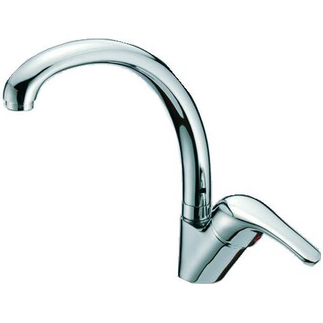 MISCELATORE LAVELLO CUCINA A CIGNO "ALBA" MAURER - OTTONE CROMATO