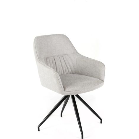 Celeste, Set di 2 sedie in tessuto Grigio chiaro (56cm X 56cm H. 87cm)  Duzzle (1/5)