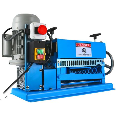 Drahtabisoliermaschine, robuste Konstruktion, hohe Abisolier-Effizienz, 11 Löcher & 10 Klingen, 370W 1.5mm-38mm (1/2)