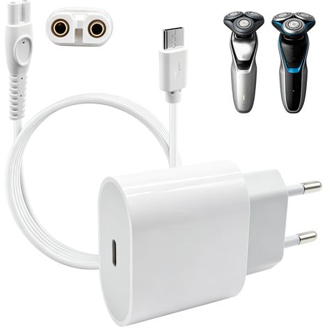 5V Chargeur USB C Compatible avec 3000 3000x 5000 5000x i9000 Série OneBlade QP2734 QP2724 QP2824 QP2834 QP4631 Tondeuse, Rasoir Électrique Alimentation Adaptateur Secteur pour Rasoir (1/5)
