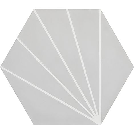 12 Carreaux de ciment véritable 0,48m2 / Carreaux de ciment artisanaux coloris Gris pour sol et mur - l.20 x L.20 cm - PEGANE -