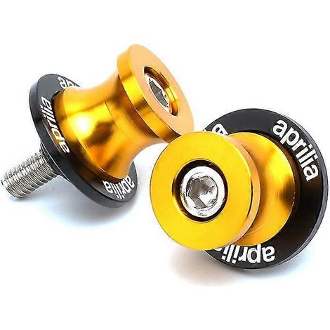 Vis de béquille de moto M6 usinée CNC, coulisseau de bras oscillant pour RSV4 RSV1000/R Dorsoduro 750-Gold (1/5)