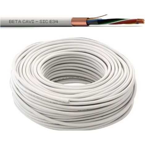 Beta Cavi Matassa di cavo di allarme, 6x0,22 + 2x0,50 - Lunghezza 100 metri - SIC-E 26 - SF100