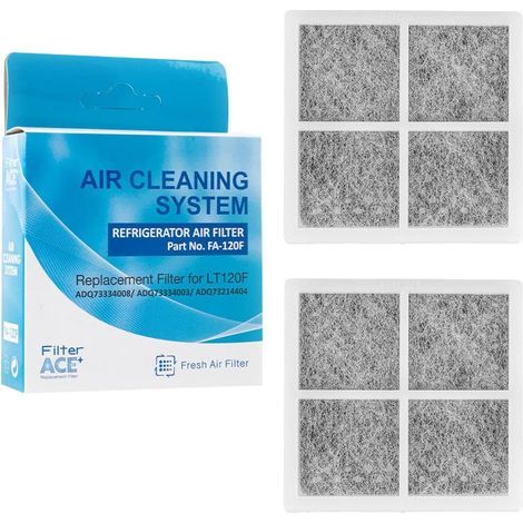 2er-Pack Luftfilter, Aktivkohle, geruchsreduzierend, antibakteriell, für LG Pure N Fresh Kühlschränke (1/4)
