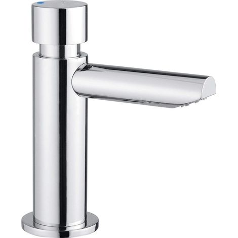 Mitigeur de lavabo en laiton avec fermeture automatique, finition chromée - Prevo