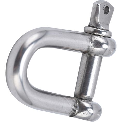 Manille d'ancrage à vis en acier inoxydable en forme de D pour chaînes, cordes de survie et de camping en extérieur (M18) (1/5)