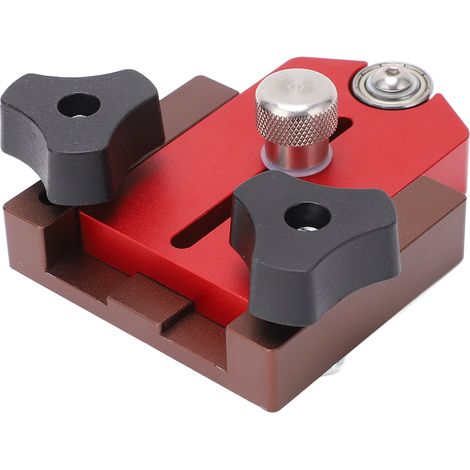 Limiteur de coupe portable pour scie circulaire de table, en alliage d'aluminium rouge et noir, pour le travail du bois. (1/5)