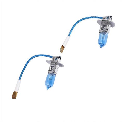 Lot de 2 ampoules halogènes H3 super blanches 12 V CC 55 W pour phares antibrouillard de voiture (1/5)