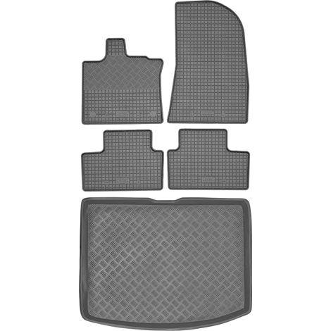 Renault Captur II Crossover a partir de 2020 SET - Alfombrillas de goma para coche + alfombrilla para maletero