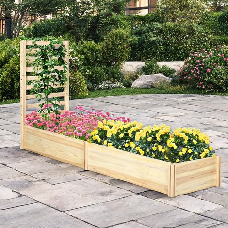Porte-plantes bois naturel en bois de sapin 230 x 60 x 110 cm (1/5)