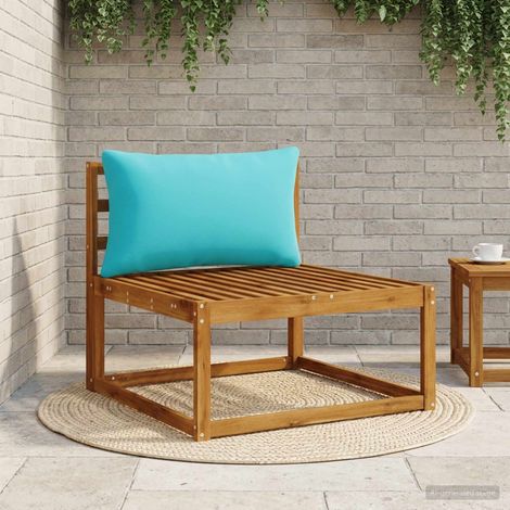vidaXL Back Cushion PUTTEN 100% Polyester Turquoise 80 x 40 x 15 cm (1/5)