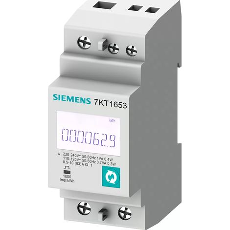 Digitale LCD-Betriebsanzeige, 1-phasig mit Impulsausgang, MID Siemens 3558 (1/2)