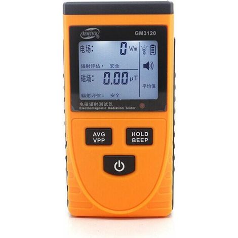 Détecteur de rayonnement électromagnétique, Compteur EMF Dosimètre de détecteur de Radiation de Champ électromagnétique GM3120 Digital LCD Testeur de testeur,63.631125.8(mm) (1/4)