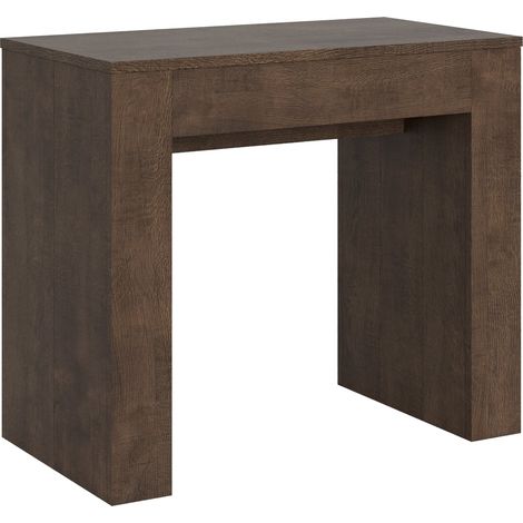 Consolle Allungabile 90-307x49x78 cm in Nobilitato Marrone (1/5)
