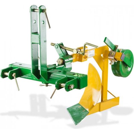 Dema – Charrue simple 1 soc pour tracteur 15-20 CV – Attelage 3 points catégorie I – Angle réglable – Largeur de travail 400 mm