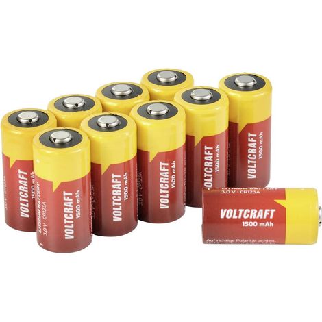 VOLTCRAFT CR123A 10pcs Pile photo CR-123A lithium 1500 mAh 3 V 10 pc(s) (1/3)
