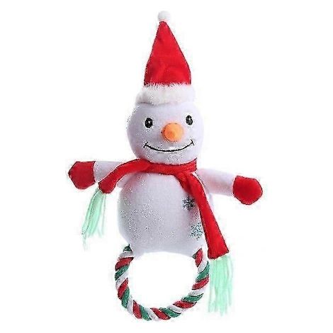 Peluche de Noël, jouet interactif pour animaux de compagnie avec corde résistante pour chiots (1/5)
