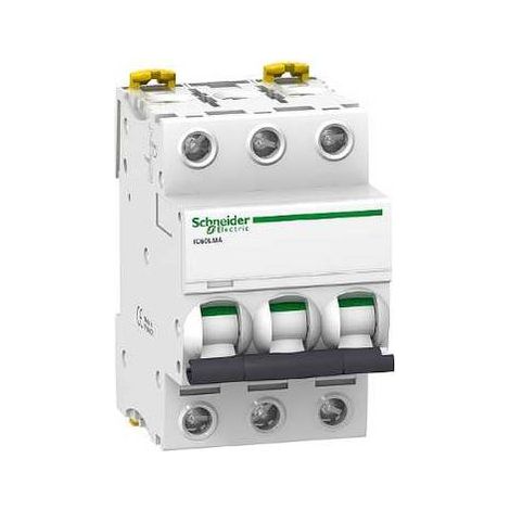 Disjoncteur automatique SCHNEIDER IC60L MA 3P 6,3A, 15 kA à 440 V AC, montage DIN. (1/2)