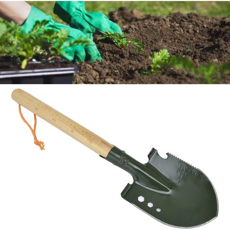 Pelle de jardin portable, petite bêche montée sur voiture, pelle militaire multifonctionnelle (1/5)