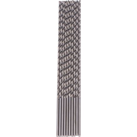 10 mèches hélicoïdales extra-longues HSS 2.5x200mm, tige ronde droite, outils de perçage prolongés, lot de 10 pièces (1/5)