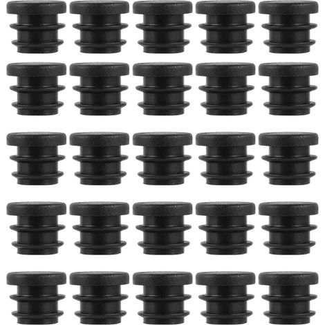 Bouchon de pied de meuble rond 20mm plastique 100 pièces insert tube pour chaise protection surface antidérapante usage intérieur (1/5)