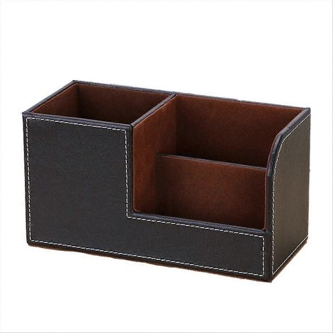 Schreibtisch-Organizer aus Leder, Aufbewahrung für Büromaterial, wasserdichter Halter für Accessoires, 1 Stück, professionelles Design (1/5)