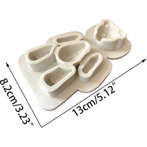 Moule à fondant en silicone alimentaire en forme d'ourson mignon à coudre soi-même, fait main, pour chocolat. (1/4)