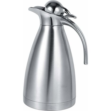 Fiole Thermos, Cafetière en Acier Inoxydable Double Paroi Isolée sous Vide Thermos Flacon Thermos Chaud pour Café, Eau Chaude, Thé(2L-B-RED-B) (1/5)