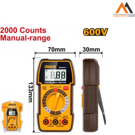 MULTIMETRO DIGITALE 600V