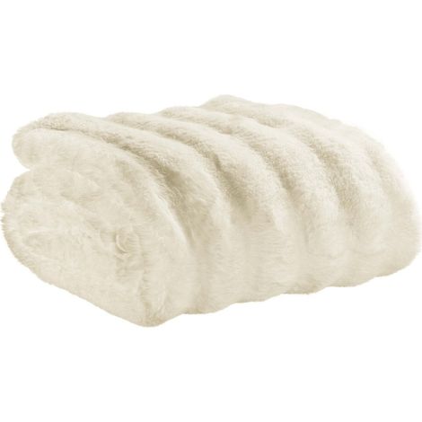 Édredon de Lit Coloris Neige 85 x 200 cm pour Décoration de Chambre et Bout de Lit - PANGIVO (1/2)