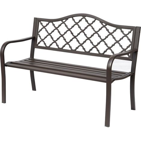 Banc 3 places de jardin Picpus style rural noir (1/5)