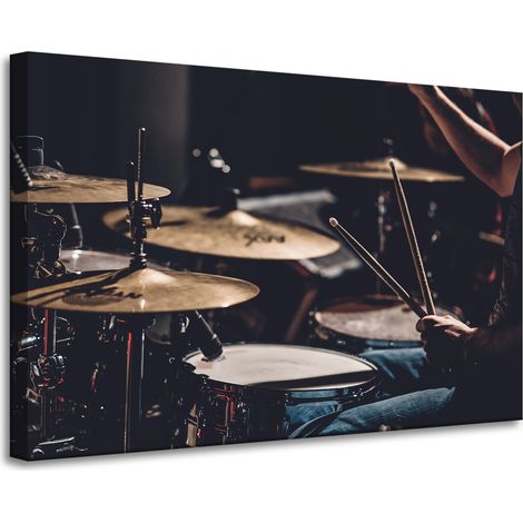 Leinwanddruck „Musik Schlagzeug Gary“ 90x60