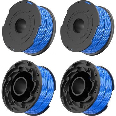 Black and Decker A6441 Lot de 4 bobines de fil pour débroussailleuse GL315 GL350 GL650 GL652 GL655 GL660 GL680 Diamètre 1,65 mm Longueur 12,2 m (1/5)
