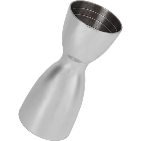 Doseur double à cocktail en acier inoxydable, verre doseur à vin, verre doseur de bar en forme de U avec miroir lumineux (1/5)