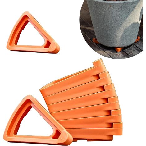 24 tartes invisibles pour macetas al aire libre, supports triangulaires de compression sûrs pour intérieurs (naranja petit) (1/5)