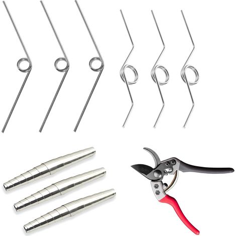 9 Pièces Ressorts de Précision en Acier Inoxydable, Ressort de Sécateur de Jardin en Acier Inoxydable, Ressort de Rechange, Ressorts de sécateur de Volute, pour Ciseaux de Sécateurs,3 Styles (1/5)