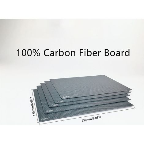 Panneau stratifié en fibre de carbone 3K flexible et résistant à la corrosion (1 pièce) (1/5)