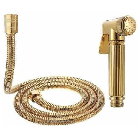 Douchette bidet murale en laiton massif – Pulvérisateur réglable avec tuyau inclus – Installation facile pour hygiène personnelle (1/5)
