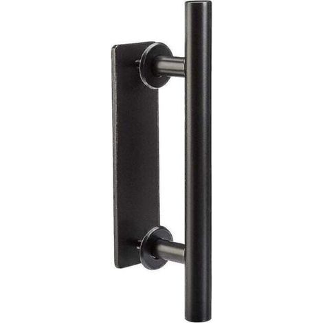 Ensemble de portes - Porte à barre droite Porte coulissante intérieure circulaire noire (1/4)
