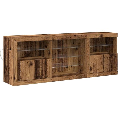 Maison Exclusive - Madia LED Legno vecchio 181,5 x 37 x 67 cm Legno multistrato