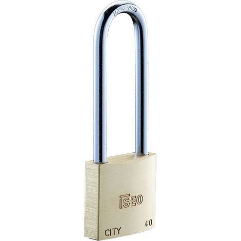 LUCCHETTO RETTANGOLARE ARCO LUNGO mm 30- 10 pezzi  - ISEO