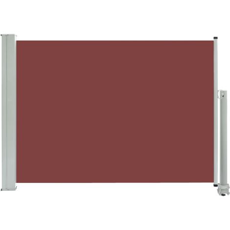 Toldo de protección lateral retráctil para patio, jardín, terraza, balcón, protección visual, 80 x 300 cm, marrón 020007397 (1/5)