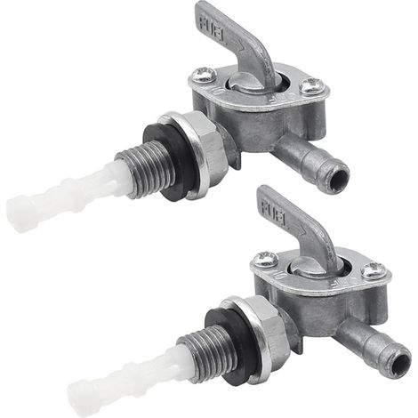 Carburant Robinet Switch 2 Pièces M10 Robinet Réservoir Essence Filetage Extérieur Carburant Robinet Interrupteur pour Divers Générateur et Moteurs à Essence