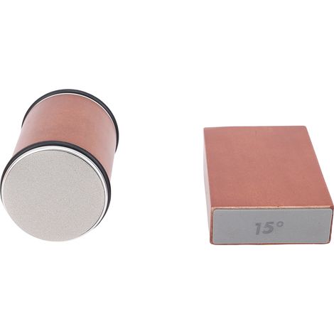Rollmesserschärfer-Set, Küchenschärfwerkzeug, 15/20 Grad Winkel, magnetische Holzbasis (1/5)