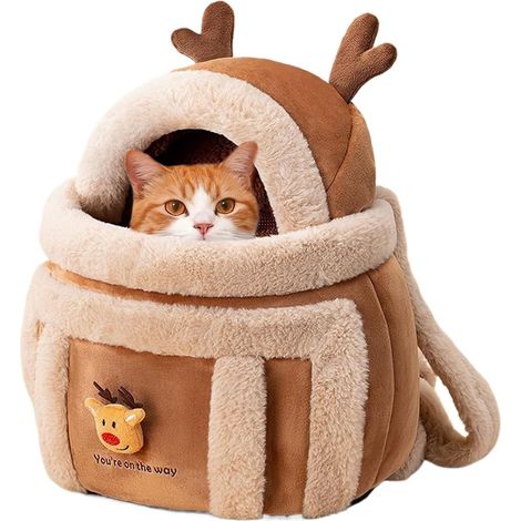 de Transport pour Chien Sac Dos en Peluche en Forme Dlan (1/5)