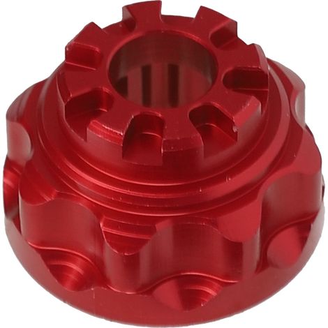 Carter de différentiel avant et arrière en alliage d'aluminium pour crawler RC 1/10 (réf. 820564), pièce de rechange rouge.