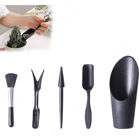 Lot de 5 outils de plantation succulente - Mini outils de jardinage d'intérieur - Pour l'entretien des plantes grasses et le jardinage