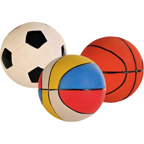 3 SPIELBÄLLE, LATEX, 13 CM MIT SOUND (HUNDE LIEBEN ES, IHNEN IN DEN MUND ZU SETZEN!) TRIXIE 3501 (1/4)