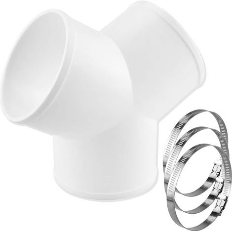 Abluftschlauch Adapter Lüftungsrohr Verbinder abluftschlauch verbinder Drei-Wege Rohrverbinder Lüftungsrohr 3 Wege Schlauchadapter Splitter für Schlauch(10 cm) (1/5)